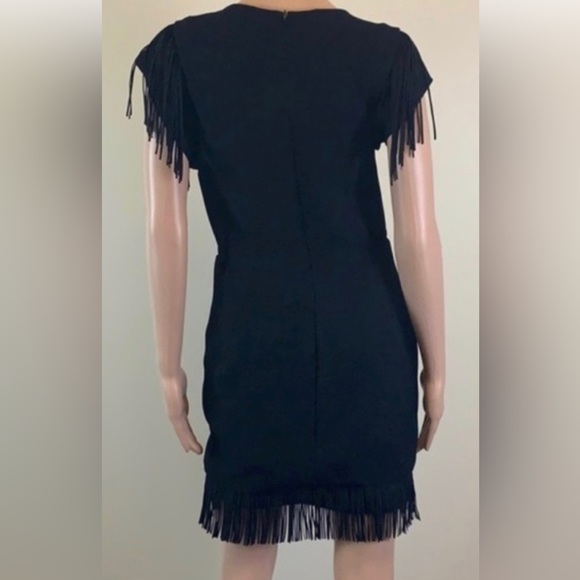 Maje black RENATA fringe dress - Picture 4 of 7
